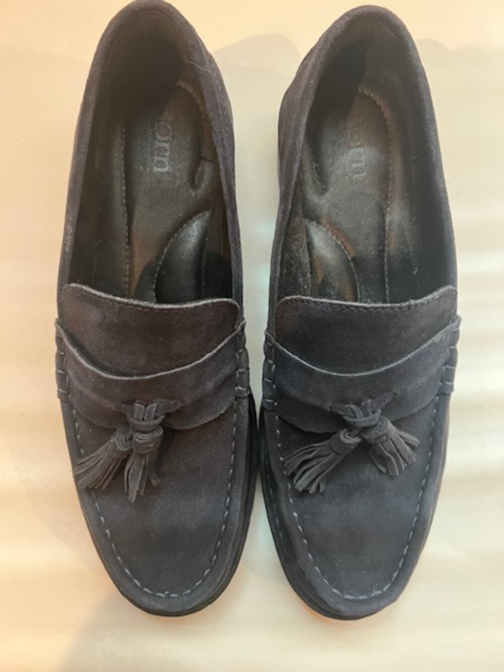 Born Blue Suede Tassel Loafers Size 11 Slip-on Comfort shoes